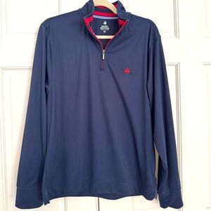 Brooks Brothers Navy Pullover with Red Accents